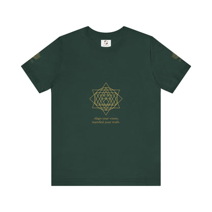 Spiritual Symbol Unisex Tee - Sacred Geometry Align with Your Inner Peace, Yoga Shirt, Meditation Top, Gift for Wellness Enthusiasts
