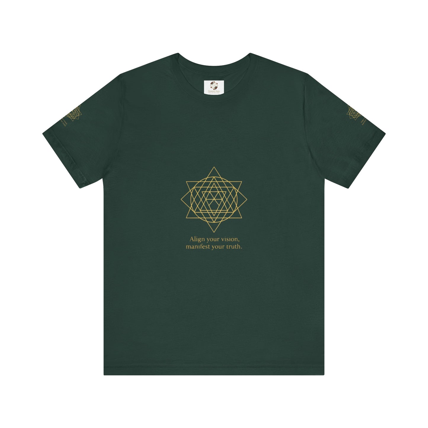 Spiritual Symbol Unisex Tee - Sacred Geometry Align with Your Inner Peace, Yoga Shirt, Meditation Top, Gift for Wellness Enthusiasts