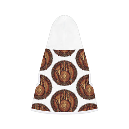 Geometric Native Art Pet Hoodie, Sacred Geometry Dog Sweater, Tribal Aztec Animal Pullover, Boho Puppy Jumper, Ethno Canine Sweatshirt