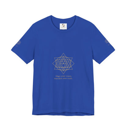 Spiritual Symbol Unisex Tee - Sacred Geometry Align with Your Inner Peace, Yoga Shirt, Meditation Top, Gift for Wellness Enthusiasts