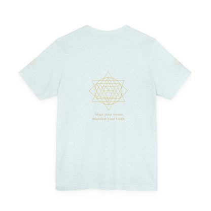 Spiritual Symbol Unisex Tee - Sacred Geometry Align with Your Inner Peace, Yoga Shirt, Meditation Top, Gift for Wellness Enthusiasts