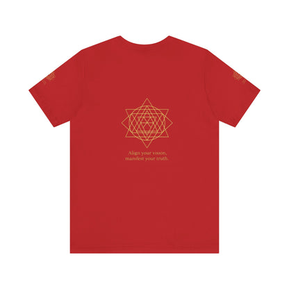 Spiritual Symbol Unisex Tee - Sacred Geometry Align with Your Inner Peace, Yoga Shirt, Meditation Top, Gift for Wellness Enthusiasts