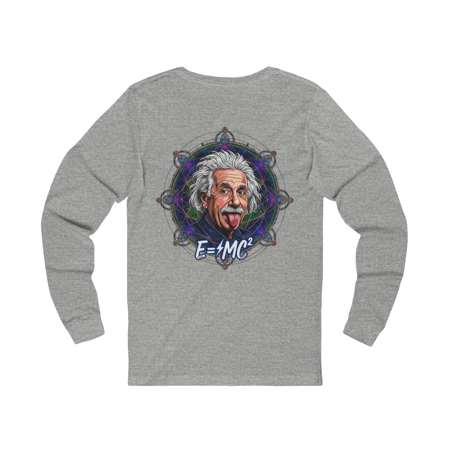 Mind Over Matter Einstein and the Flower of Life, Sacred Relativity: Geometry Tee, Einstein sketch Long Sleeve Tee,  Science physics shirt