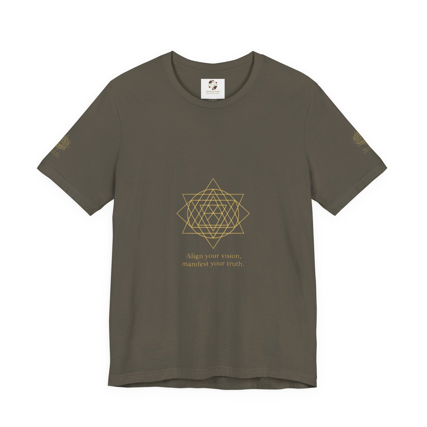 Spiritual Symbol Unisex Tee - Sacred Geometry Align with Your Inner Peace, Yoga Shirt, Meditation Top, Gift for Wellness Enthusiasts