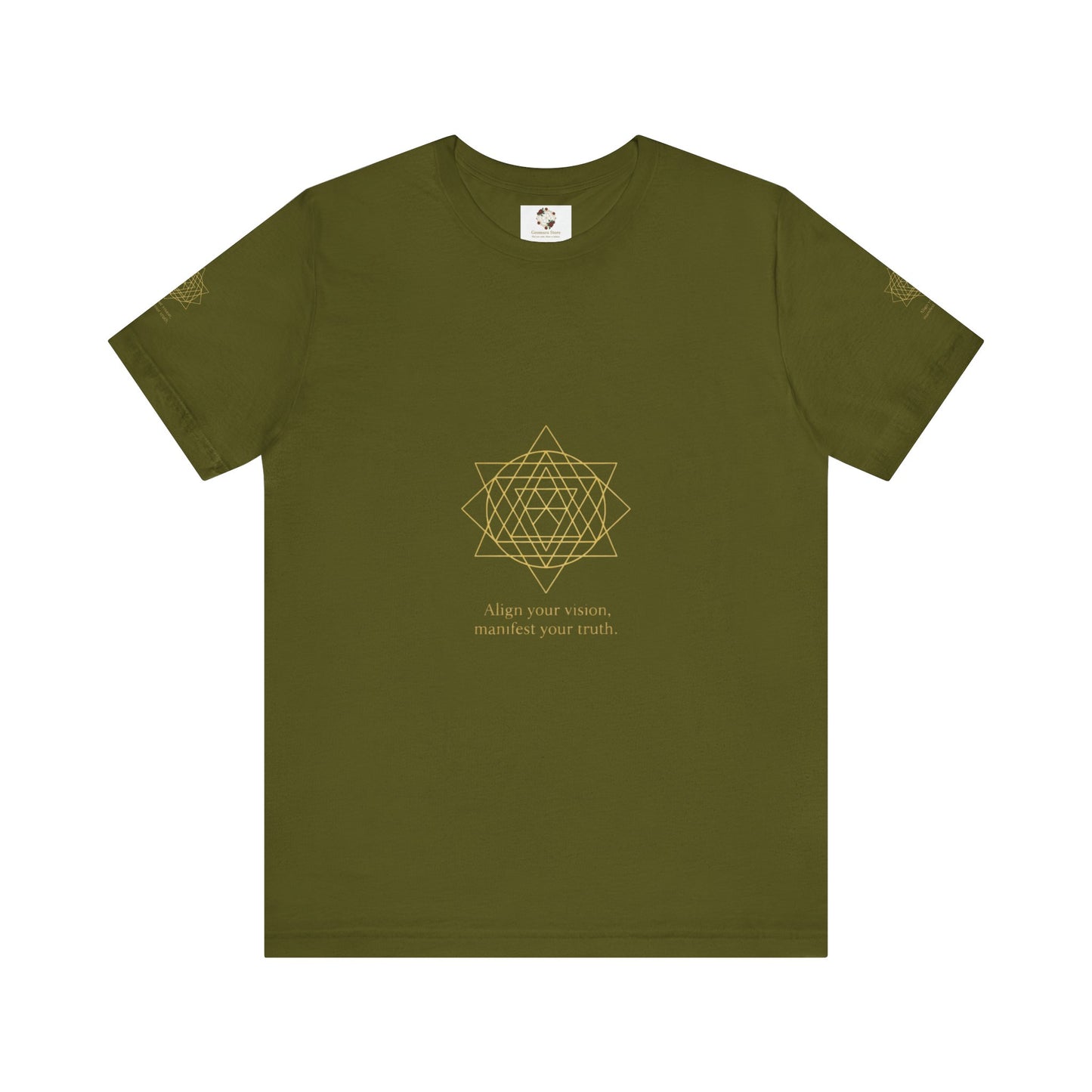 Spiritual Symbol Unisex Tee - Sacred Geometry Align with Your Inner Peace, Yoga Shirt, Meditation Top, Gift for Wellness Enthusiasts
