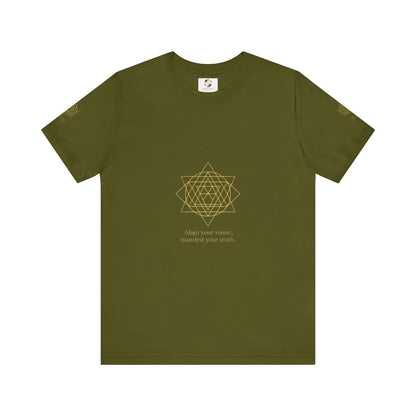 Spiritual Symbol Unisex Tee - Sacred Geometry Align with Your Inner Peace, Yoga Shirt, Meditation Top, Gift for Wellness Enthusiasts