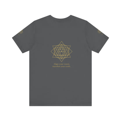 Spiritual Symbol Unisex Tee - Sacred Geometry Align with Your Inner Peace, Yoga Shirt, Meditation Top, Gift for Wellness Enthusiasts