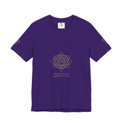 Spiritual Symbol Unisex Tee - Sacred Geometry Align with Your Inner Peace, Yoga Shirt, Meditation Top, Gift for Wellness Enthusiasts