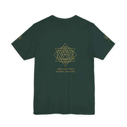 Spiritual Symbol Unisex Tee - Sacred Geometry Align with Your Inner Peace, Yoga Shirt, Meditation Top, Gift for Wellness Enthusiasts