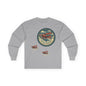 Amelia Earhart Portrait Long Sleeve Tee | Vintage Biplane Aviation Badge