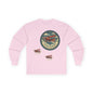 Amelia Earhart Portrait Long Sleeve Tee | Vintage Biplane Aviation Badge