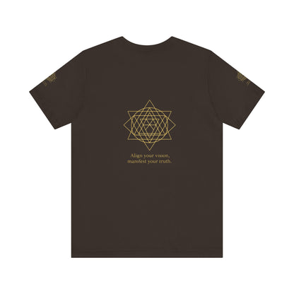 Spiritual Symbol Unisex Tee - Sacred Geometry Align with Your Inner Peace, Yoga Shirt, Meditation Top, Gift for Wellness Enthusiasts