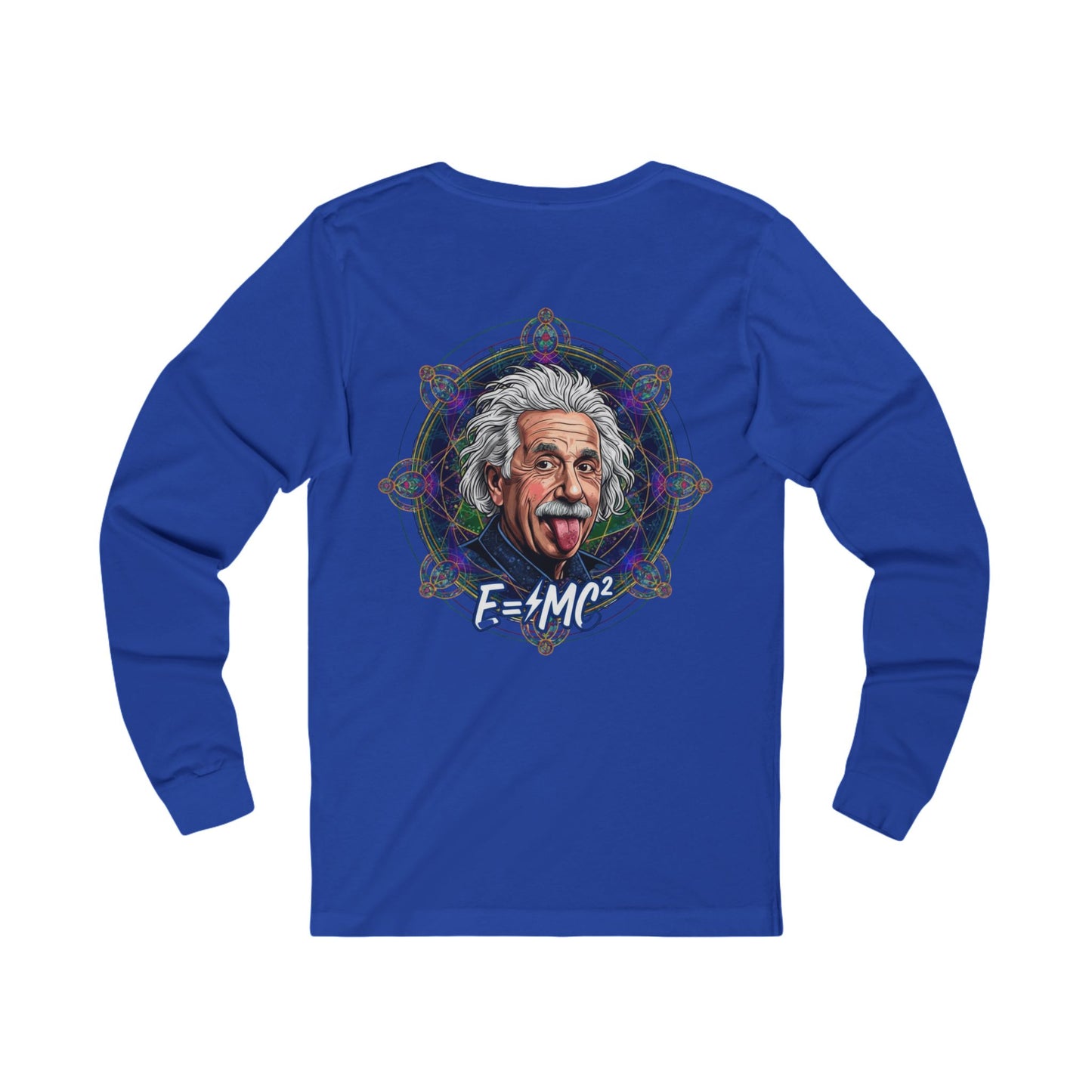 Mind Over Matter Einstein and the Flower of Life, Sacred Relativity: Geometry Tee, Einstein sketch Long Sleeve Tee,  Science physics shirt