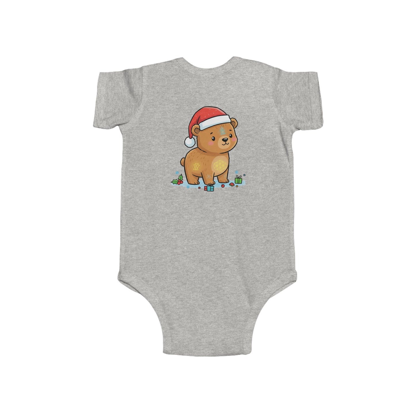 Adorable Christmas Bear Bodysuit, Cute Baby Outfit, Holiday Gift, Infant Christmas Apparel, Santa Bear Baby Onesie