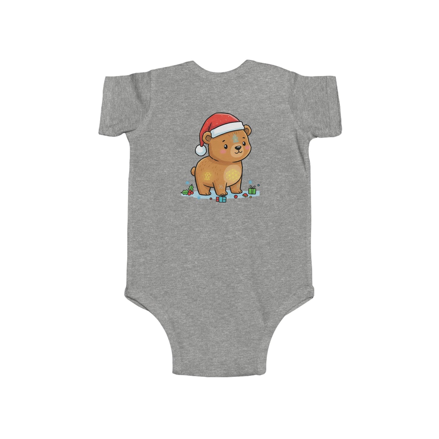 Adorable Christmas Bear Bodysuit, Cute Baby Outfit, Holiday Gift, Infant Christmas Apparel, Santa Bear Baby Onesie