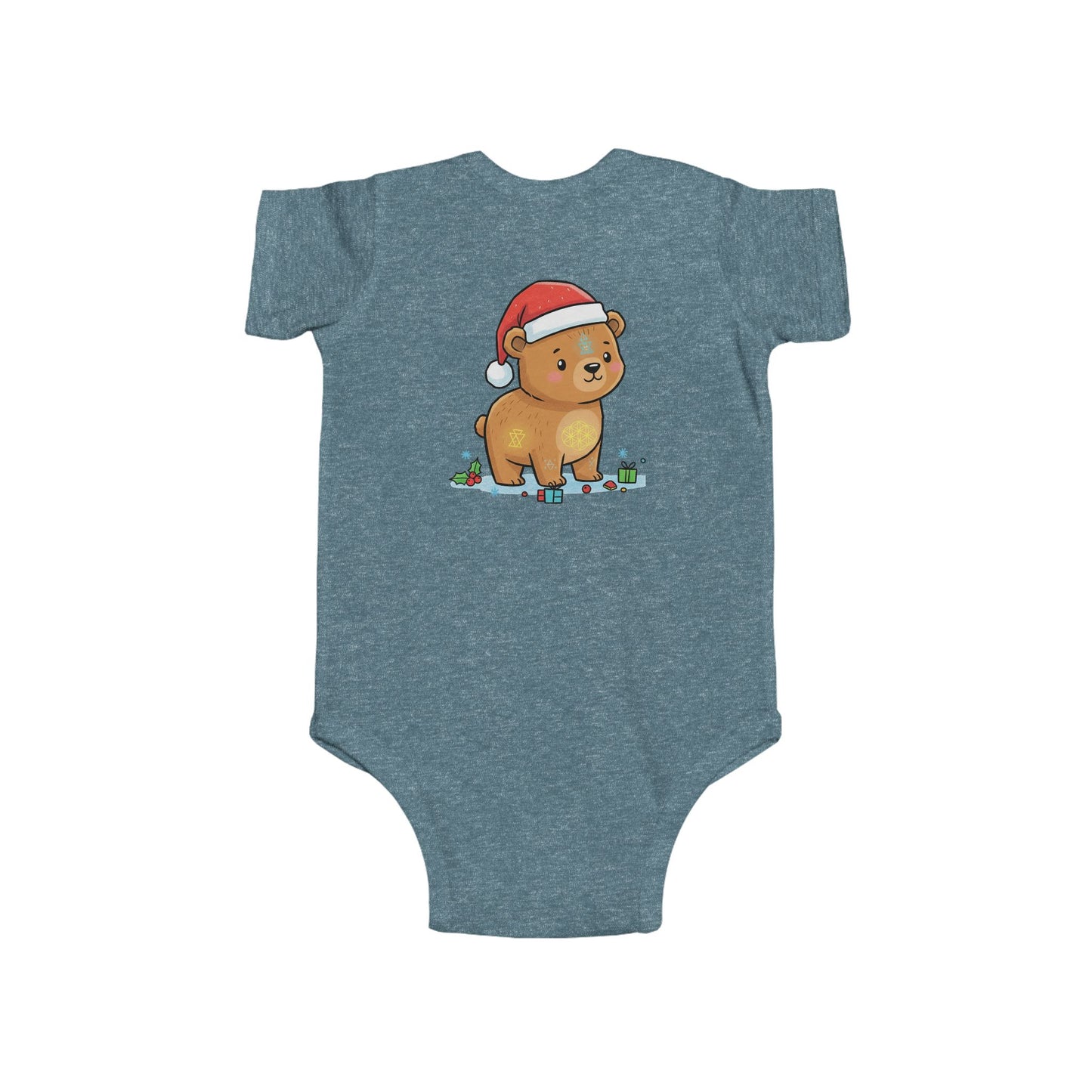 Adorable Christmas Bear Bodysuit, Cute Baby Outfit, Holiday Gift, Infant Christmas Apparel, Santa Bear Baby Onesie