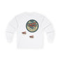Amelia Earhart Portrait Long Sleeve Tee | Vintage Biplane Aviation Badge