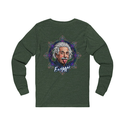 Mind Over Matter Einstein and the Flower of Life, Sacred Relativity: Geometry Tee, Einstein sketch Long Sleeve Tee,  Science physics shirt