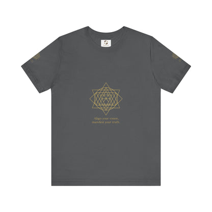 Spiritual Symbol Unisex Tee - Sacred Geometry Align with Your Inner Peace, Yoga Shirt, Meditation Top, Gift for Wellness Enthusiasts