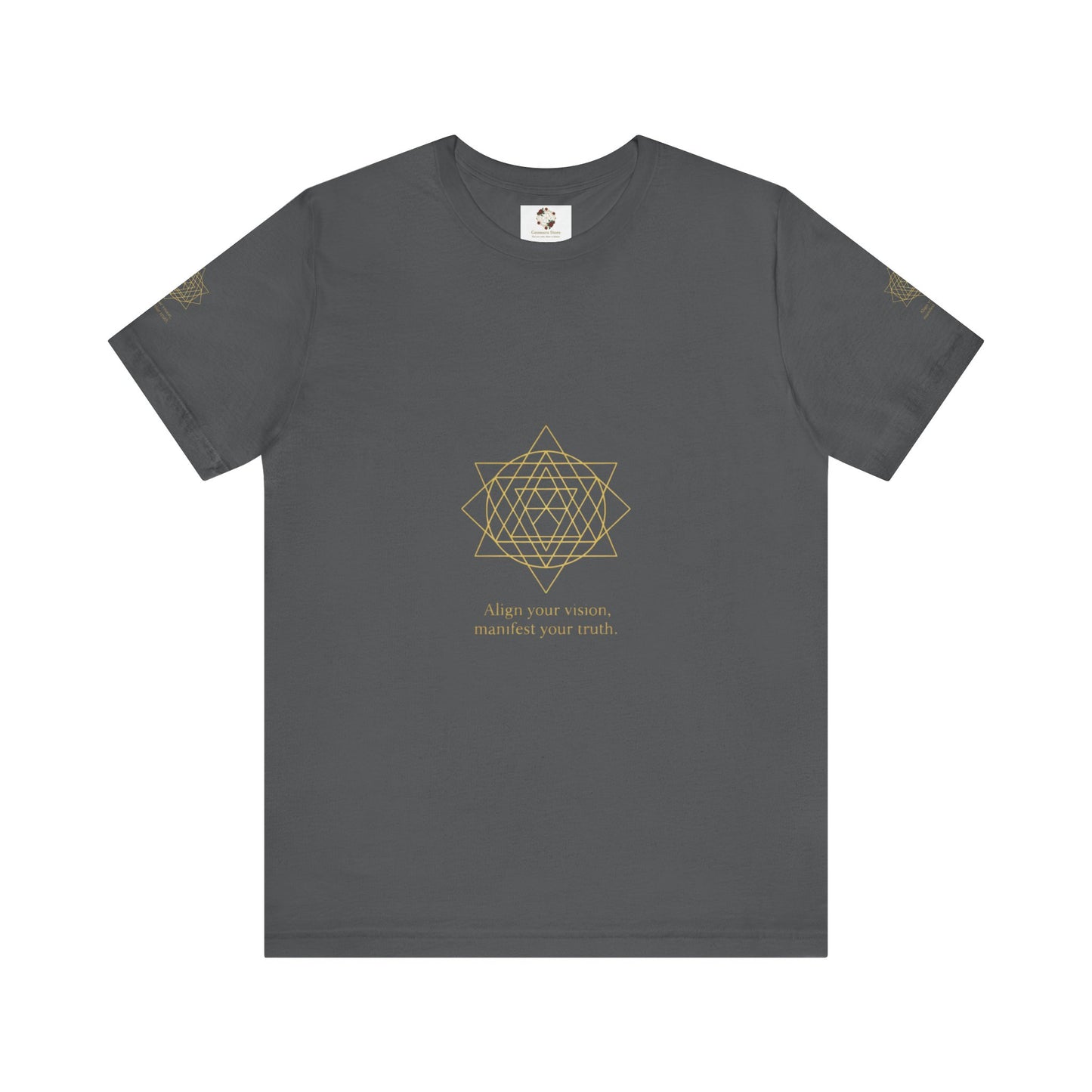 Spiritual Symbol Unisex Tee - Sacred Geometry Align with Your Inner Peace, Yoga Shirt, Meditation Top, Gift for Wellness Enthusiasts