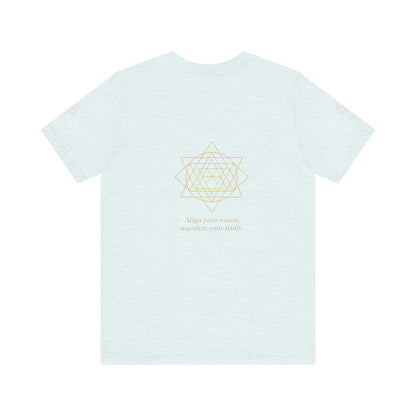 Spiritual Symbol Unisex Tee - Sacred Geometry Align with Your Inner Peace, Yoga Shirt, Meditation Top, Gift for Wellness Enthusiasts