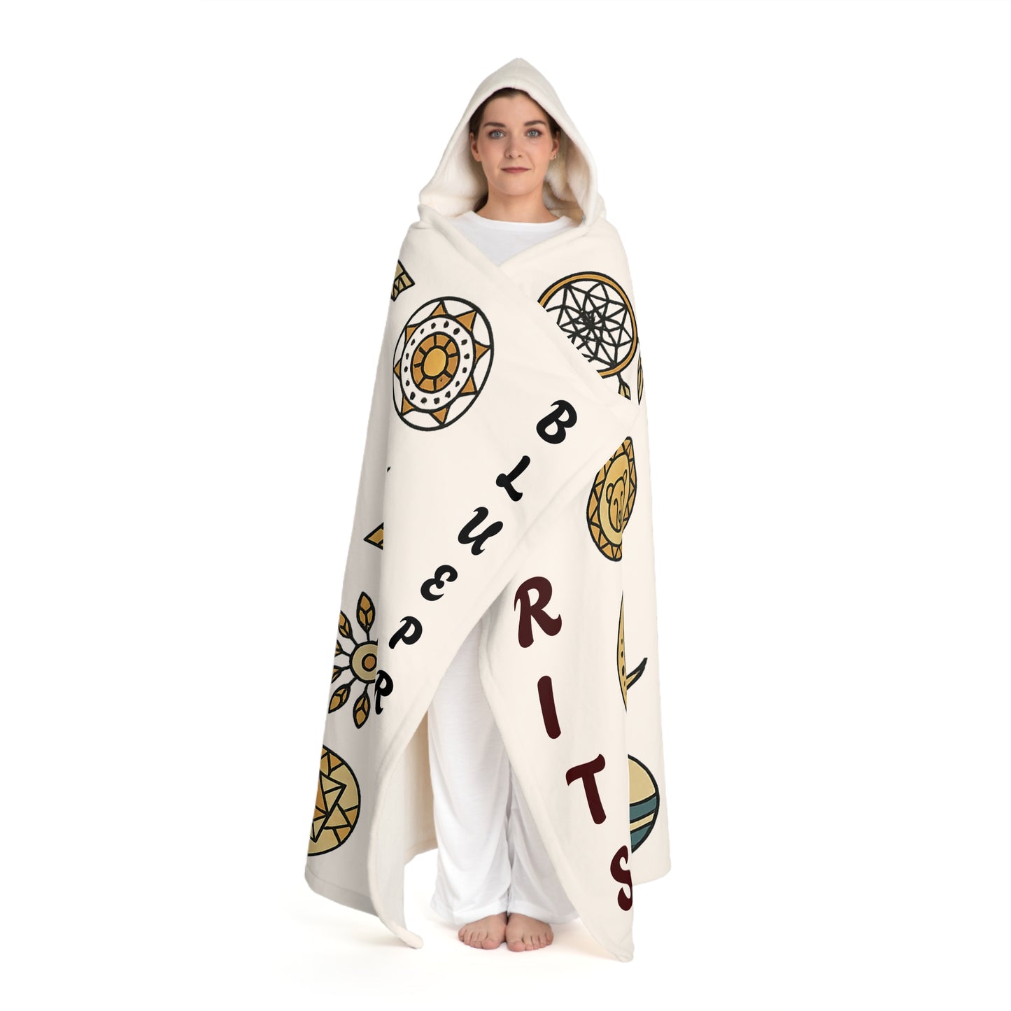 Hooded Sherpa Fleece Blanket