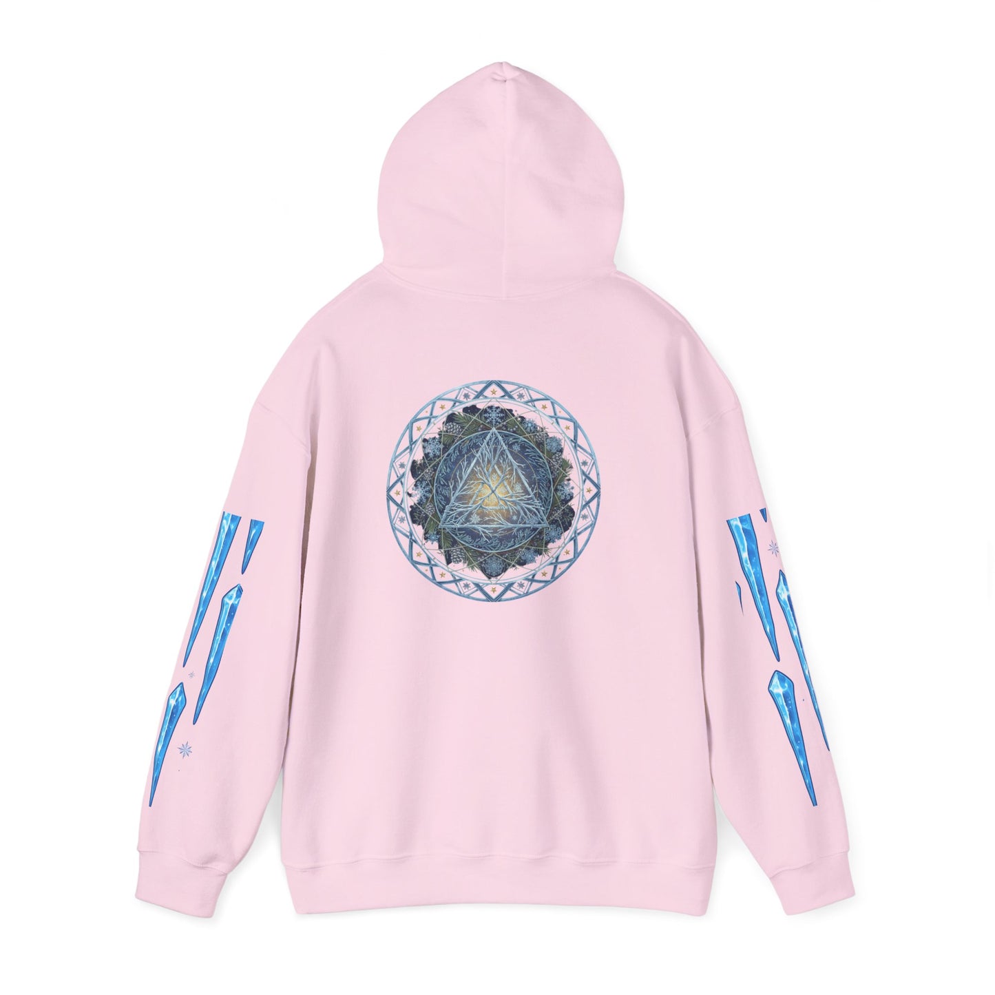 Cosmic Flow Geometric Pullover,  Sacred Geometry, Heavy Blend Hooded Sweatshirt, Christmas, Winter, Gift idea