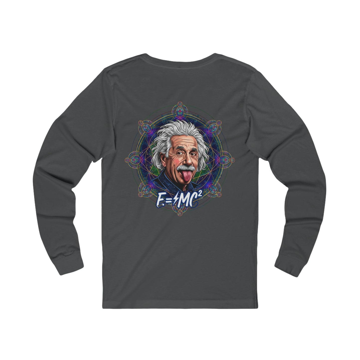 Mind Over Matter Einstein and the Flower of Life, Sacred Relativity: Geometry Tee, Einstein sketch Long Sleeve Tee,  Science physics shirt