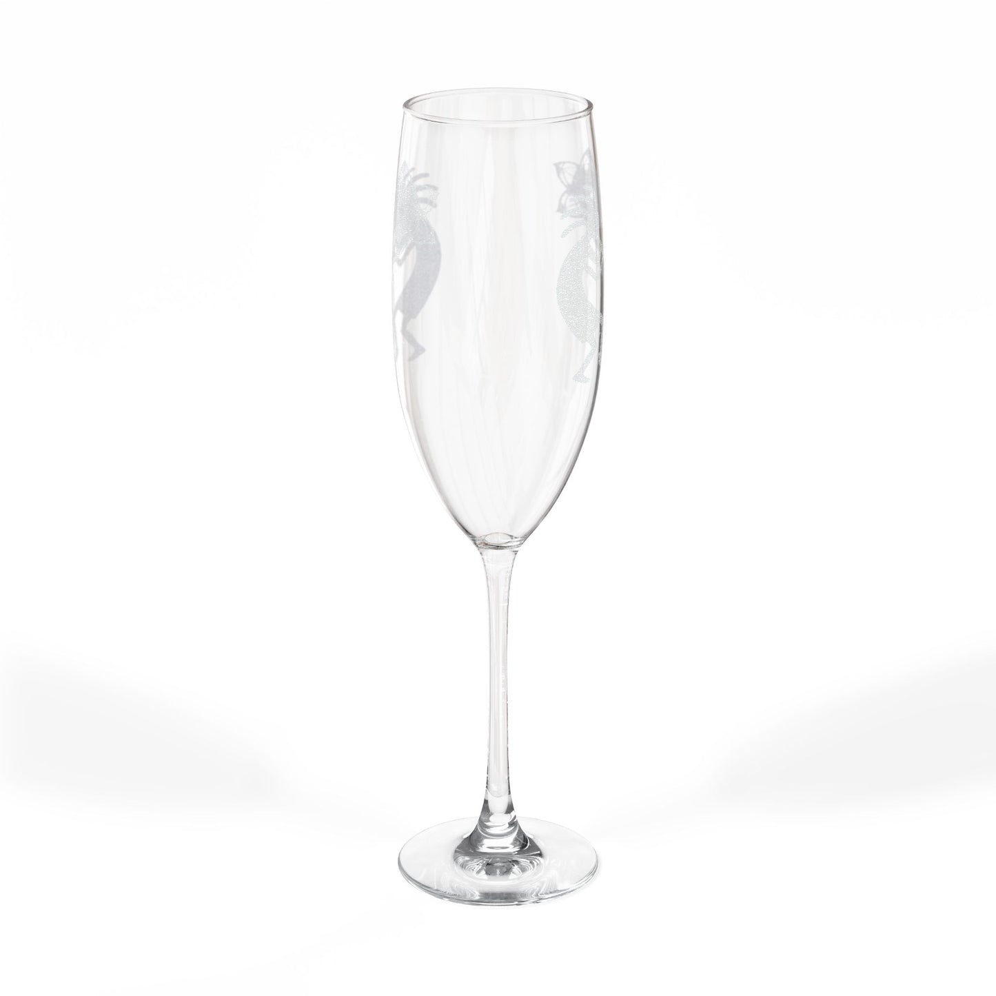 Dancing Rooster Champagne Glass | Engraved 8oz Flute,Conscious Living Sacred Geometry, Native Art