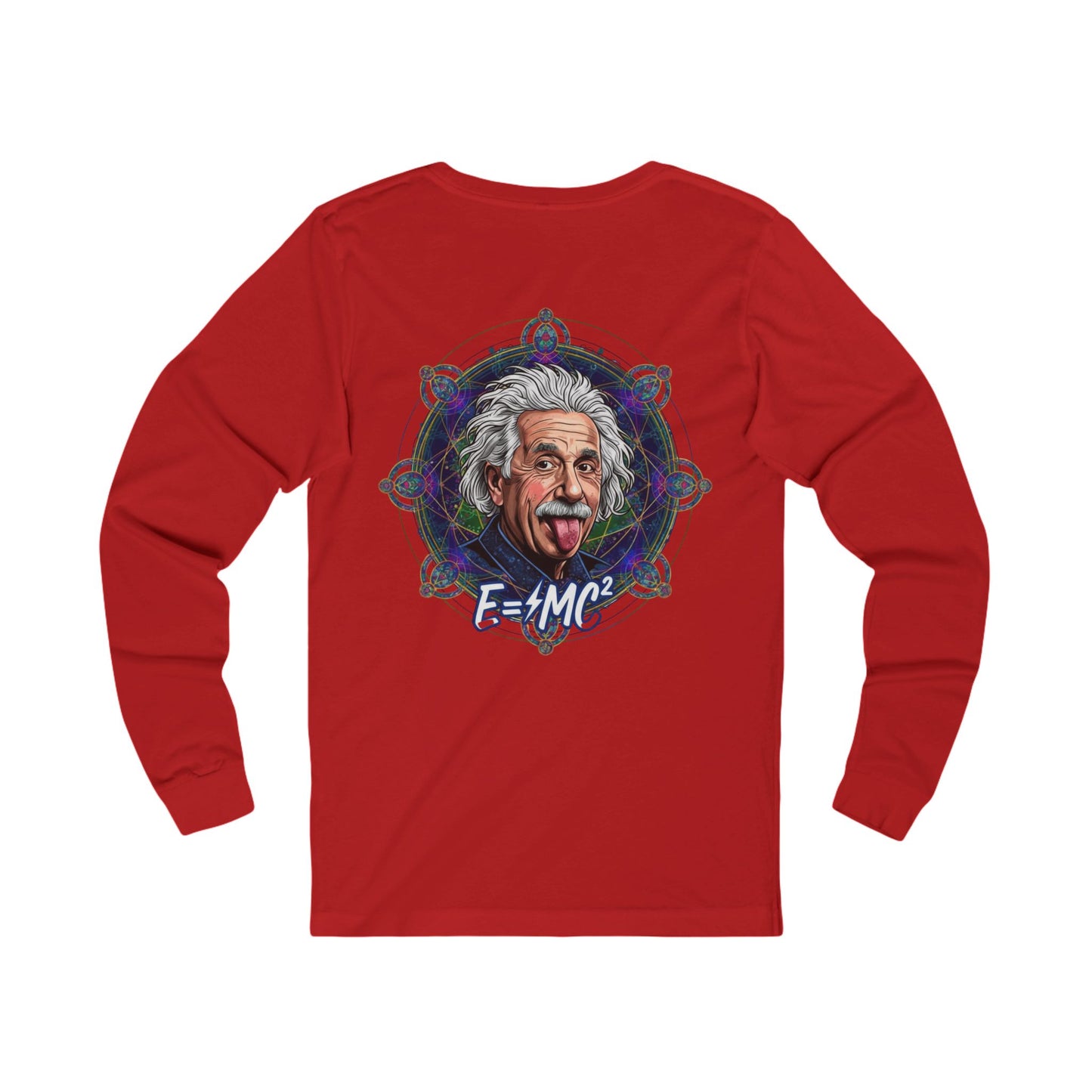 Mind Over Matter Einstein and the Flower of Life, Sacred Relativity: Geometry Tee, Einstein sketch Long Sleeve Tee,  Science physics shirt