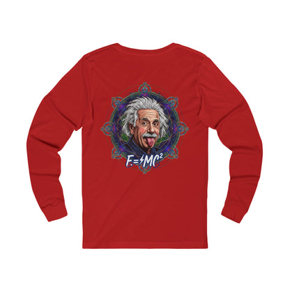 Mind Over Matter Einstein and the Flower of Life, Sacred Relativity: Geometry Tee, Einstein sketch Long Sleeve Tee,  Science physics shirt