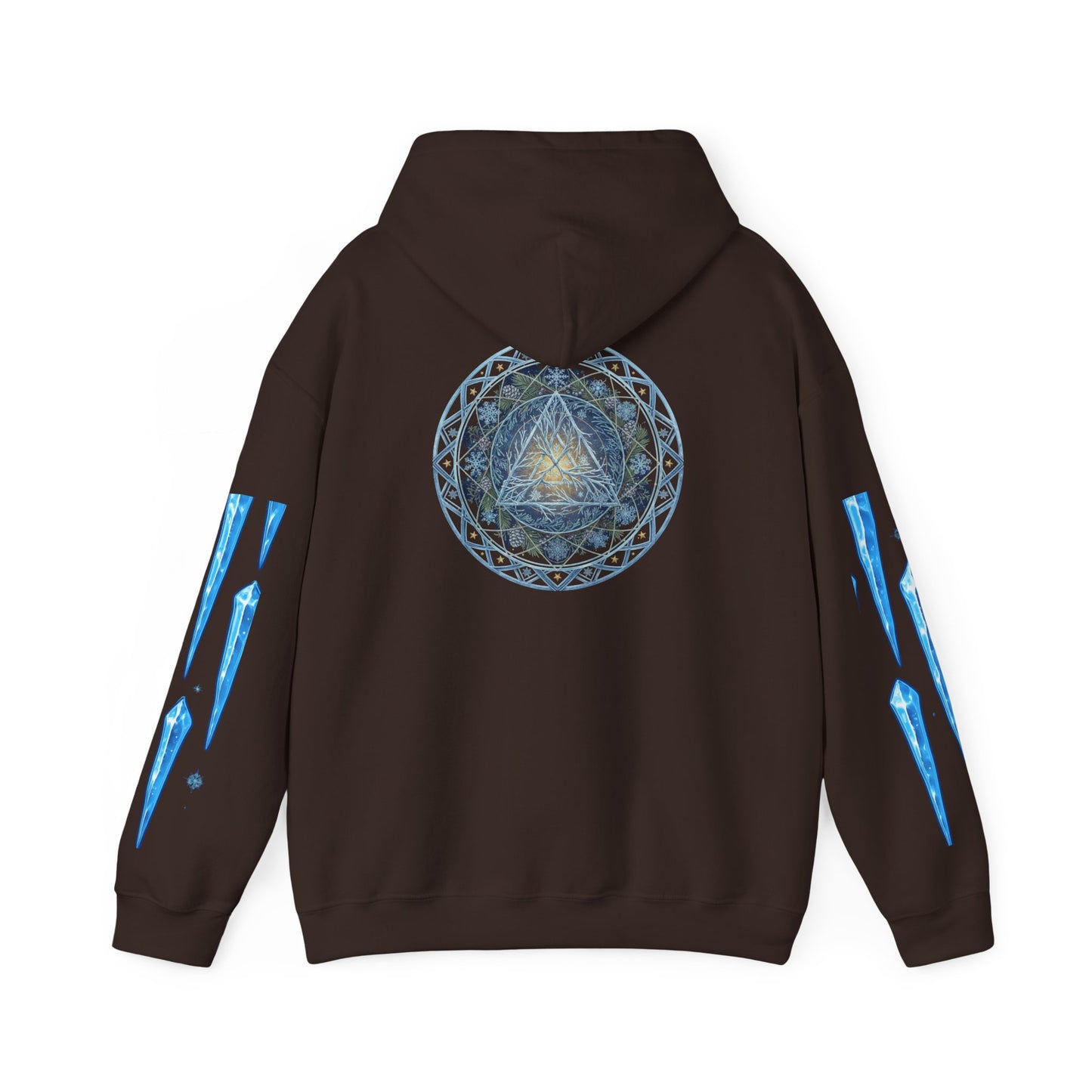 Cosmic Flow Geometric Pullover,  Sacred Geometry, Heavy Blend Hooded Sweatshirt, Christmas, Winter, Gift idea