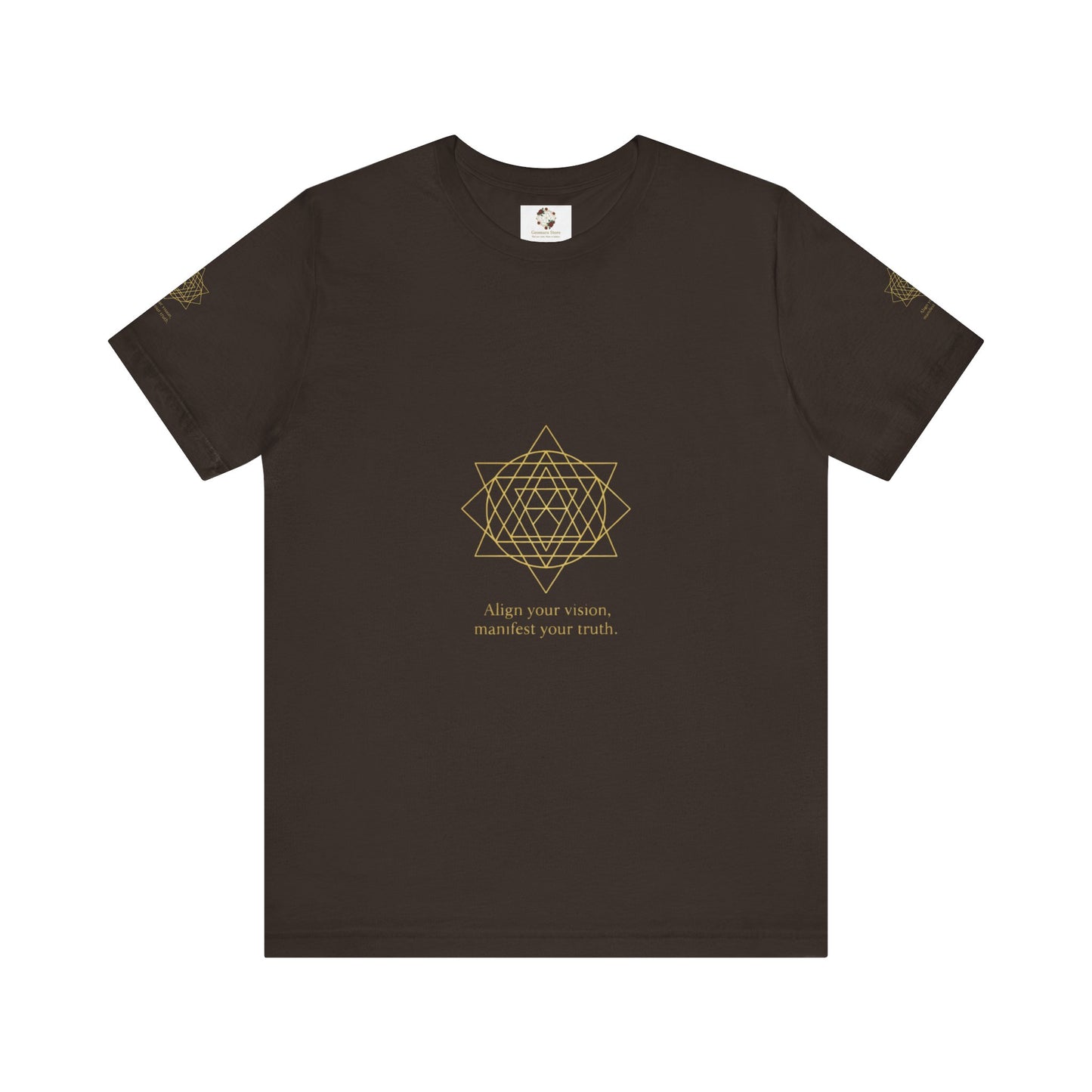 Spiritual Symbol Unisex Tee - Sacred Geometry Align with Your Inner Peace, Yoga Shirt, Meditation Top, Gift for Wellness Enthusiasts