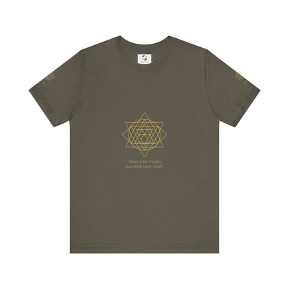 Spiritual Symbol Unisex Tee - Sacred Geometry Align with Your Inner Peace, Yoga Shirt, Meditation Top, Gift for Wellness Enthusiasts