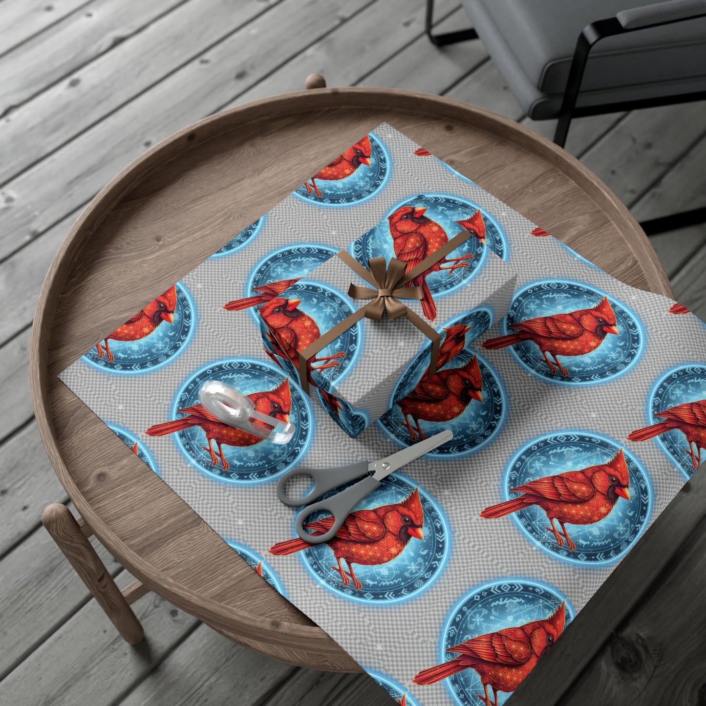 Festive Cardinal Gift Wrap Papers, Holiday Wrapping Paper, Christmas Gift Wrap, Nature-Themed Gift Wrapping, Eco-Friendly Gift Decorations