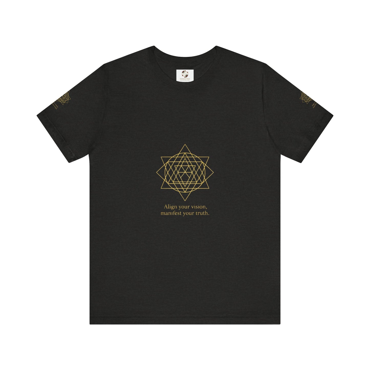 Spiritual Symbol Unisex Tee - Sacred Geometry Align with Your Inner Peace, Yoga Shirt, Meditation Top, Gift for Wellness Enthusiasts