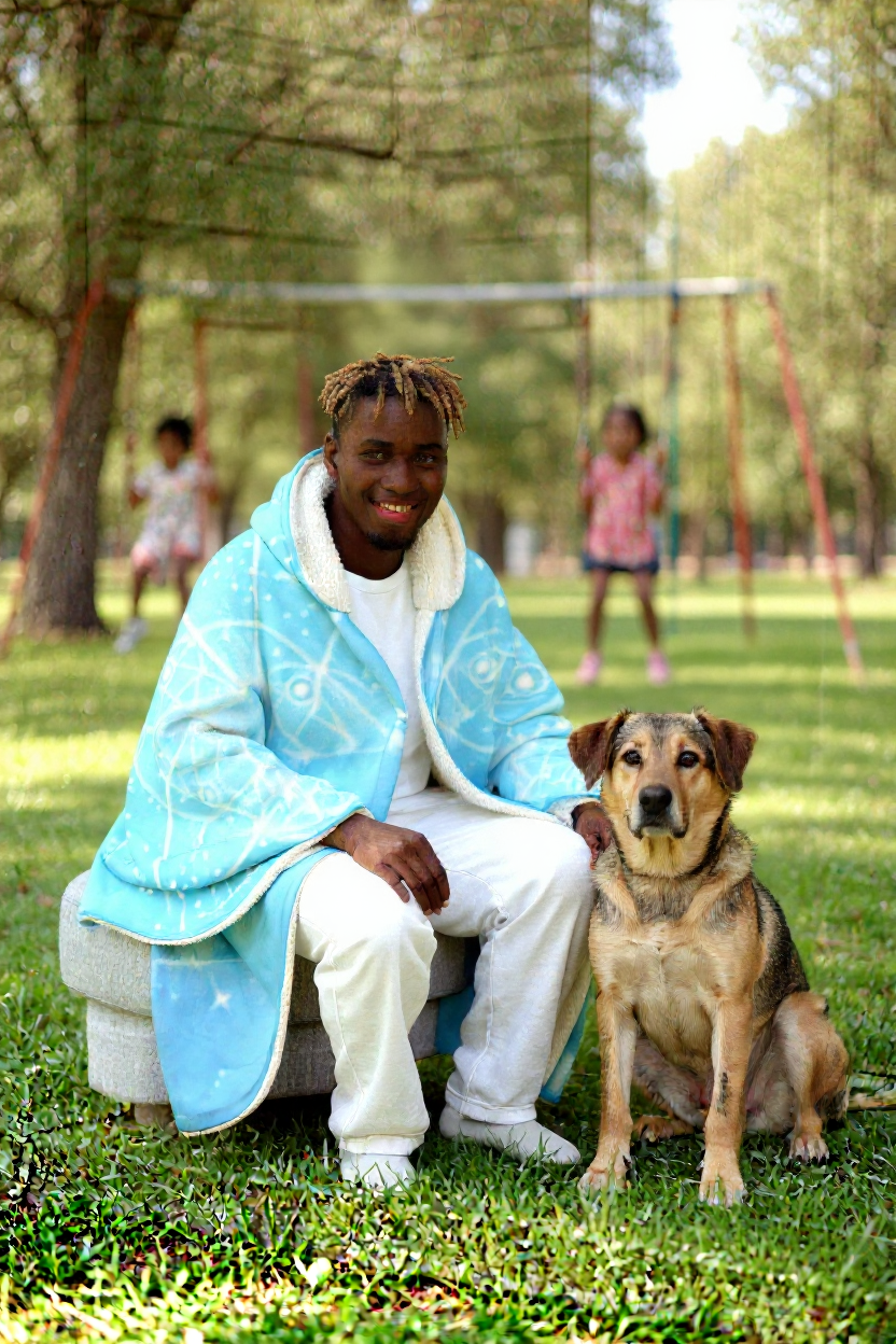 Heavenly Cherubs Hooded Sherpa Blanket | Light Blue Sacred Geometry Wearable Throw | Angelic Cupid Fleece Cloak | Angel Cherub Halo Gift